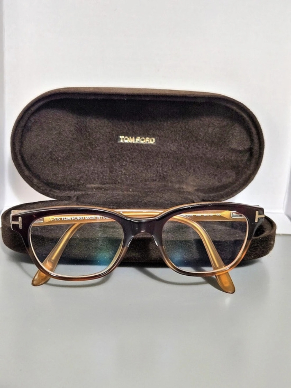Tom Ford TF5207 050 Eyeglasses Brown & Gold